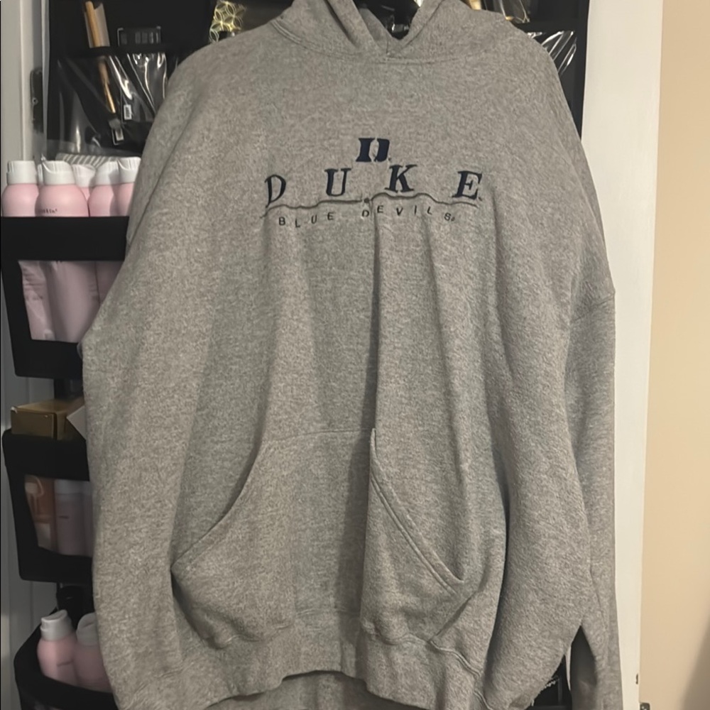 Soffe Gray Hoodie with Blue Logo